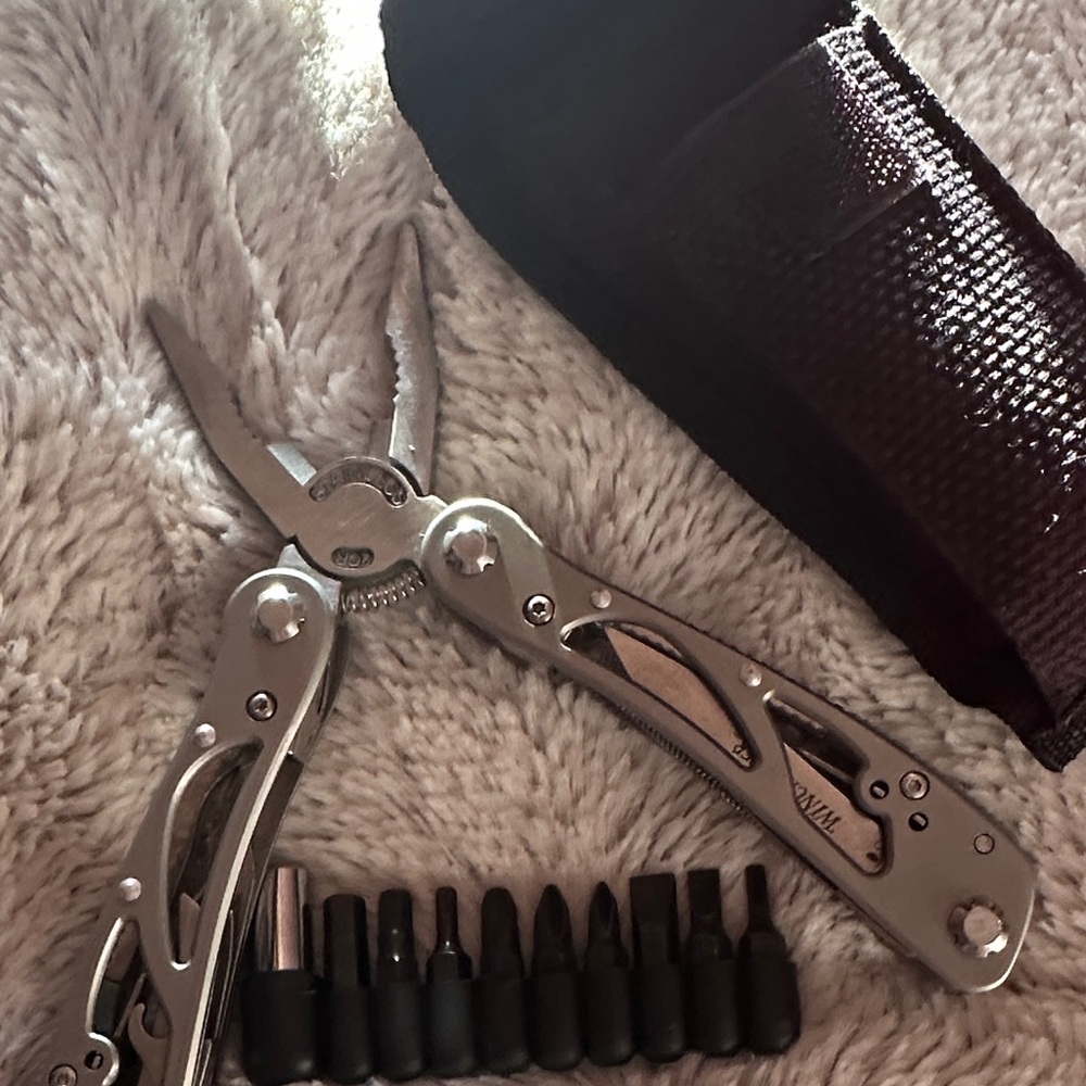 Silver Multi-Tool Set with Black Accents